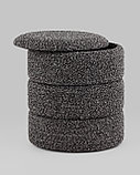 Пуф Stool Group с ящиком Hive S букле черный меланж, фото 6