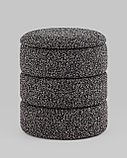 Пуф Stool Group с ящиком Hive XS букле черный меланж, фото 2