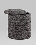 Пуф Stool Group с ящиком Hive XS букле черный меланж, фото 3