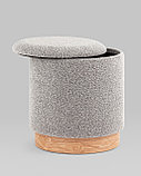 Пуф Stool Group с ящиком Холли S букле серый, фото 4
