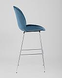 Стул барный Stool Group Beetle со спинкой маренго хромированные ножки, фото 3
