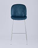 Стул барный Stool Group Beetle со спинкой маренго хромированные ножки, фото 4