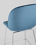Стул барный Stool Group Beetle со спинкой маренго хромированные ножки, фото 7