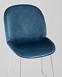 Стул барный Stool Group Beetle со спинкой маренго хромированные ножки, фото 8