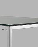 Журнальный стол Stool Group 120*60 ТАУН серебро каркас нержавеющая сталь столешница закаленное стекло, фото 6