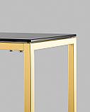 Консоль Stool Group ТАУН 115*30 золото стекло smoke закаленное каркас нержавеющая сталь, фото 5