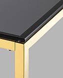 Консоль Stool Group ТАУН 115*30 золото стекло smoke закаленное каркас нержавеющая сталь, фото 6