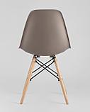 Комплект из четырех стульев Stool Group DSW темно-серый пластик каркас из металла ножки натуральный массив, фото 7