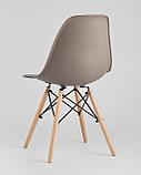 Комплект из четырех стульев Stool Group DSW темно-серый пластик каркас из металла ножки натуральный массив, фото 8