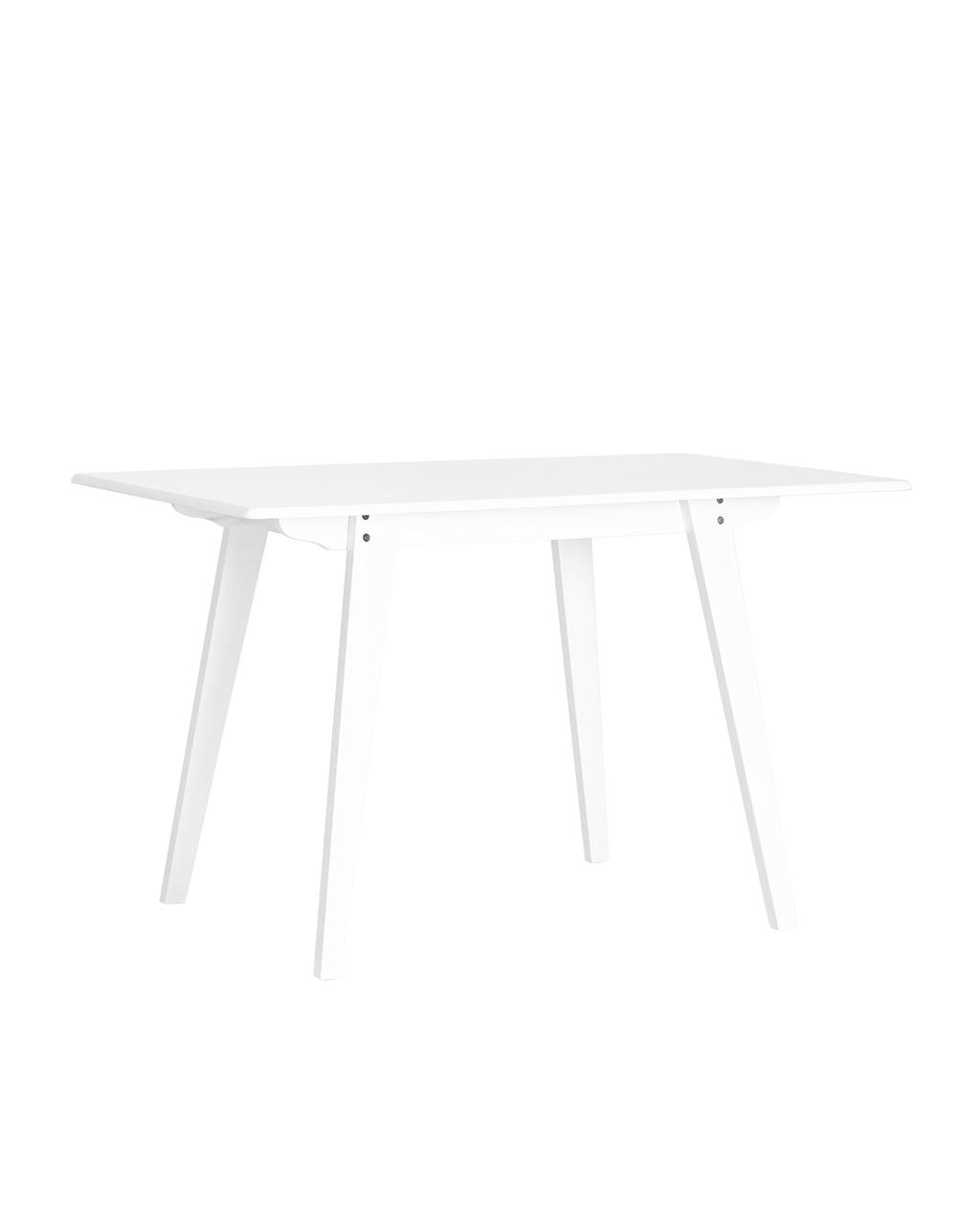 Стол Stool Group обеденный GUDI 120х75 белый деревянный массив гевеи