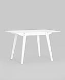 Стол Stool Group обеденный GUDI 120х75 белый деревянный массив гевеи, фото 2