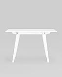 Стол Stool Group обеденный GUDI 120х75 белый деревянный массив гевеи, фото 5