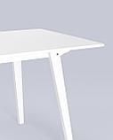 Стол Stool Group обеденный GUDI 120х75 белый деревянный массив гевеи, фото 6