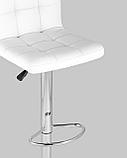 Стул барный Stool Group Малави LITE белый поворотно-подъемный механизм газ-лифт обивка сиденья из, фото 8