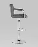 Стул барный Stool Group Малави серый, газ-лифт, обивка из искусственной кожи, фото 4