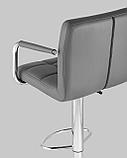 Стул барный Stool Group Малави серый, газ-лифт, обивка из искусственной кожи, фото 7