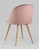 Стул Stool Group Лион Страйпс розовый обивка из велюра спинка с вертикальной прострочкой каркас из, фото 10