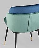 Стул Stool Group Пенелопа велюр мятный синий ножки металл, фото 9