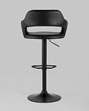 Стул барный Stool Group Рич черный регулируемый обивка экокожа ножка металл черный, фото 5