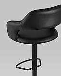 Стул барный Stool Group Рич черный регулируемый обивка экокожа ножка металл черный, фото 7