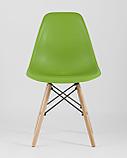 Стул Stool Group DSW зеленый, литой полипропилен, стальной каркас, массив бука, 4 шт., фото 5