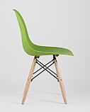 Стул Stool Group DSW зеленый, литой полипропилен, стальной каркас, массив бука, 4 шт., фото 6