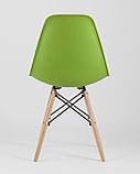 Стул Stool Group DSW зеленый, литой полипропилен, стальной каркас, массив бука, 4 шт., фото 8