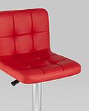 Стул барный Stool Group Малави LITE красный поворотно-подъемный механизм газ-лифт обивка сиденья из, фото 8
