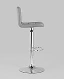 Стул барный Stool Group Малави LITE серый поворотно-подъемный механизм газ-лифт обивка сиденья из, фото 6