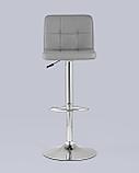 Стул барный Stool Group Малави LITE серый поворотно-подъемный механизм газ-лифт обивка сиденья из, фото 5