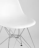 Стул Stool Group DSR белый, полипропилен, основание хромированный металл, ножки с резиновыми прокладками, фото 8
