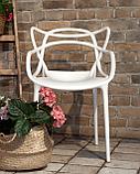 Стул Stool Group пластиковый Masters (Мастерс) белый с декорированной спинкой ножки пластик, фото 3