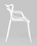 Стул Stool Group пластиковый Masters (Мастерс) белый с декорированной спинкой ножки пластик, фото 7