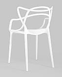 Стул Stool Group пластиковый Masters (Мастерс) белый с декорированной спинкой ножки пластик, фото 10