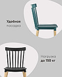 Стул Stool Group пластиковый Field темно-бирюзовый ножки из массива бука, фото 4
