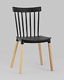 Стул Stool Group пластиковый Field черный ножки из массива бука, фото 2