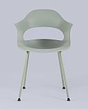 Стул Stool Group пластиковый Lady серо-зеленый ножки из окрашенного металла, фото 6
