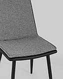 Стул Stool Group Юта серый обеденный обивка ткань каркас металлический черный, фото 10