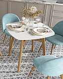 Стол Stool Group обеденный Target 80*80 черный ножки массив бука, фото 4