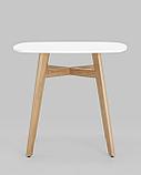 Стол Stool Group обеденный Target 80*80 черный ножки массив бука, фото 6