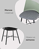Стул Stool Group пластиковый Shell черный с мягким сиденьем ножки из металла, фото 3