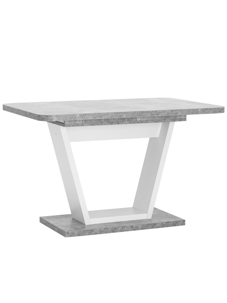 Стол Stool Group обеденный Vector раскладной 120-160*80 бетон/белый