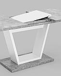 Стол Stool Group обеденный Vector раскладной 120-160*80 бетон/белый, фото 5