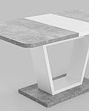 Стол Stool Group обеденный Vector раскладной 120-160*80 бетон/белый, фото 6
