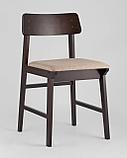 Комплект из двух стульев Stool Group ODEN мягкая тканевая коричневая обивка, деревянный каркас из массива, фото 2