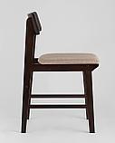 Комплект из двух стульев Stool Group ODEN мягкая тканевая коричневая обивка, деревянный каркас из массива, фото 3