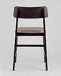 Комплект из двух стульев Stool Group ODEN мягкая тканевая коричневая обивка, деревянный каркас из массива, фото 5