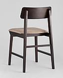 Комплект из двух стульев Stool Group ODEN мягкая тканевая коричневая обивка, деревянный каркас из массива, фото 6