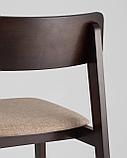 Комплект из двух стульев Stool Group ODEN мягкая тканевая коричневая обивка, деревянный каркас из массива, фото 7