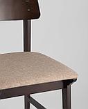Комплект из двух стульев Stool Group ODEN мягкая тканевая коричневая обивка, деревянный каркас из массива, фото 9
